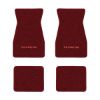 1967-1969 Chevrolet Camaro floor mats with the Yenko / SC logo in Loop 13 Maroon carpet, illustration