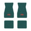 1967-1969 Chevrolet Camaro floor mats with the SYC logo in Loop 05 Aqua carpet, illustration