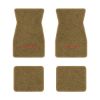 1967-1969 Chevrolet Camaro floor mats with the Yenko / SC logo in Essex 1054A Caramel carpet, illustration