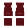 1967-1969 Chevrolet Camaro floor mats with the SYC logo in Loop 13 Maroon carpet, illustration