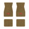1967-1969 Chevrolet Camaro floor mats with the SYC logo in Essex 1054A Caramel carpet, illustration