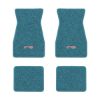1967-1969 Chevrolet Camaro floor mats with the RS with Silver Outline logo in Loop 09 Medium Blue carpet, illustration