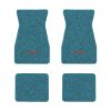 1967-1969 Chevrolet Camaro floor mats with the RS with Black Outline logo in Loop 09 Medium Blue carpet, illustration