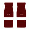 1967-1969 Chevrolet Camaro floor mats with the RS with Silver Outline logo in Essex 1016A Red carpet, illustration