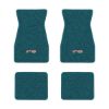 1967-1969 Chevrolet Camaro floor mats with the RS with Silver Outline logo in Loop 17 Bright Blue carpet, illustration