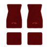 1967-1969 Chevrolet Camaro floor mats with the RS with Black Outline logo in Essex 1016A Red carpet, illustration