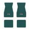 1967-1969 Chevrolet Camaro floor mats with the RS with Silver Outline logo in Loop 05 Aqua carpet, illustration