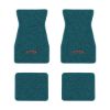 1967-1969 Chevrolet Camaro floor mats with the RS with Black Outline logo in Loop 17 Bright Blue carpet, illustration