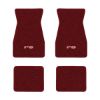 1967-1969 Chevrolet Camaro floor mats with the RS with Silver Outline logo in Loop 13 Maroon carpet, illustration