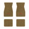 1967-1969 Chevrolet Camaro floor mats with the RS with Black Outline logo in Essex 1054A Caramel carpet, illustration