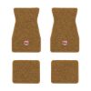 1967-1969 Chevrolet Camaro floor mats with the SS in Filled Circle logo in Loop 11 Medium Saddle carpet, illustration