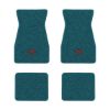 1967-1969 Chevrolet Camaro floor mats with the SS in Outline Circle logo in Loop 17 Bright Blue carpet, illustration