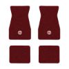 1967-1969 Chevrolet Camaro floor mats with the SS in Filled Circle logo in Loop 13 Maroon carpet, illustration