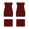 1967-1969 Chevrolet Camaro floor mats with the SS in Outline Circle logo in Loop 13 Maroon carpet, illustration