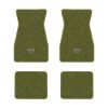 1967-1969 Chevrolet Camaro floor mats with the Small SS 396 logo in Loop 14 Moss Green carpet, illustration