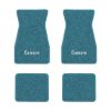 1967-1969 Chevrolet Camaro floor mats with the Camaro Block Letter logo in Loop 09 Medium Blue carpet, illustration