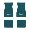 1967-1969 Chevrolet Camaro floor mats with the Camaro Block Letter logo in Loop 17 Bright Blue carpet, illustration
