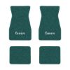 1967-1969 Chevrolet Camaro floor mats with the Camaro Block Letter logo in Loop 05 Aqua carpet, illustration