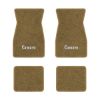 1967-1969 Chevrolet Camaro floor mats with the Camaro Block Letter logo in Essex 1054A Caramel carpet, illustration