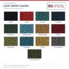 ACC Loop carpet color chart for this listing - Proudly Made in the USA