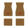 1967-1969 Chevrolet Camaro floor mats with the Large SS 396 logo in Loop 11 Medium Saddle carpet, illustration
