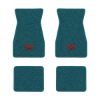 1967-1969 Chevrolet Camaro floor mats with the Large SS 396 logo in Loop 17 Bright Blue carpet, illustration