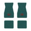 1967-1969 Chevrolet Camaro floor mats with the Large SS 396 logo in Loop 05 Aqua carpet, illustration