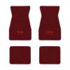 1967-1969 Chevrolet Camaro floor mats with the Large SS 396 logo in Loop 13 Maroon carpet, illustration