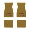 1967-1969 Chevrolet Camaro floor mats with the Yesterdays Chevrolet logo in Loop 20 Gold carpet, illustration