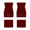 1967-1969 Chevrolet Camaro floor mats with the Yesterdays Chevrolet logo in Essex 1016A Red carpet, illustration