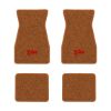 1970-1973 Chevrolet Camaro floor mats with the Z/28 logo in Loop 34 Orange carpet, illustration