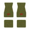 1970-1973 Chevrolet Camaro floor mats with the Z/28 logo in Loop 14 Moss Green carpet, illustration
