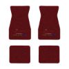 1967-1969 Chevrolet Camaro floor mats with the Yesterdays Chevrolet logo in Loop 13 Maroon carpet, illustration