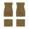 1967-1969 Chevrolet Camaro floor mats with the Yesterdays Chevrolet logo in Essex 1054A Caramel carpet, illustration