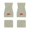 1970-1973 Chevrolet Camaro floor mats with the Z/28 logo in Loop 18 Silver carpet, illustration