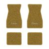 1970-1973 Chevrolet Camaro floor mats with the Camaro Script logo in Loop 20 Gold carpet, illustration