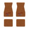 1970-1973 Chevrolet Camaro floor mats with the Heartbeat of America logo in Loop 34 Orange carpet, illustration