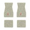 1970-1973 Chevrolet Camaro floor mats with the Z/28 in Red and Silver logo in Loop 18 Silver carpet, illustration
