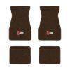 1970-1973 Chevrolet Camaro floor mats with the Z/28 in Red and Silver logo in Loop 10 Dark Brown carpet, illustration