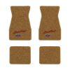 1970-1973 Chevrolet Camaro floor mats with the Heartbeat of America logo in Loop 11 Medium Saddle carpet, illustration
