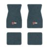 1970-1973 Chevrolet Camaro floor mats with the Z/28 in Red and Silver logo in Essex 1017A Lapis Blue carpet, illustration