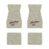 1970-1973 Chevrolet Camaro floor mats with the Heartbeat of America logo in Loop 18 Silver carpet, illustration
