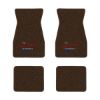 1970-1973 Chevrolet Camaro floor mats with the Heartbeat of America logo in Loop 10 Dark Brown carpet, illustration
