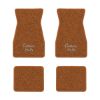 1970-1973 Chevrolet Camaro floor mats with the Camaro SS Script logo in Loop 34 Orange carpet, illustration