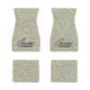 1970-1973 Chevrolet Camaro floor mats with the Camaro by Chevrolet Black Outline logo in Loop 18 Silver carpet, illustration