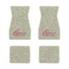 1970-1973 Chevrolet Camaro floor mats with the Camaro by Chevrolet Silver Outline logo in Loop 18 Silver carpet, illustration