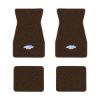 1970-1973 Chevrolet Camaro floor mats with the Yenko Bar and Shield logo in Loop 10 Dark Brown carpet, illustration