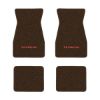 1970-1973 Chevrolet Camaro floor mats with the Yenko / SC logo in Loop 10 Dark Brown carpet, illustration