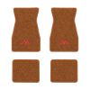 1970-1973 Chevrolet Camaro floor mats with the SYC logo in Loop 34 Orange carpet, illustration