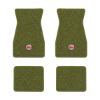 1970-1973 Chevrolet Camaro floor mats with the SS in Filled Circle logo in Loop 14 Moss Green carpet, illustration
